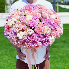 Шляпная коробка "Ванильные облака"