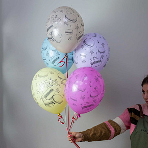 Гелиевый шар "С Днем Рождения" №3 1 шт.