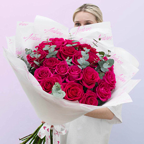 Букет 19 роз  "Пинк Флойд"