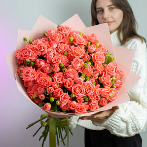 Букет из 25 веток розы "Барбадос" 60 см