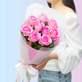 Букет из 9 роз "Ревиваль" 60 см