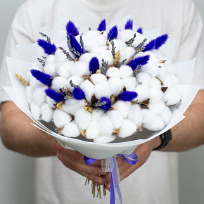 Букет "Лаванда + Хлопок"