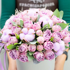 Шляпная коробка "Лавандовое облако"