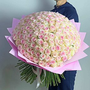 Букет из 201 розы "Пинк Аваланж"